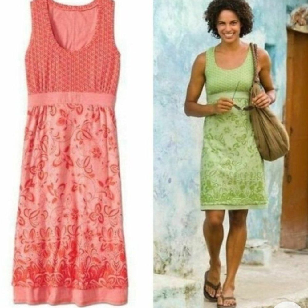 Athleta Orange Midi Dress